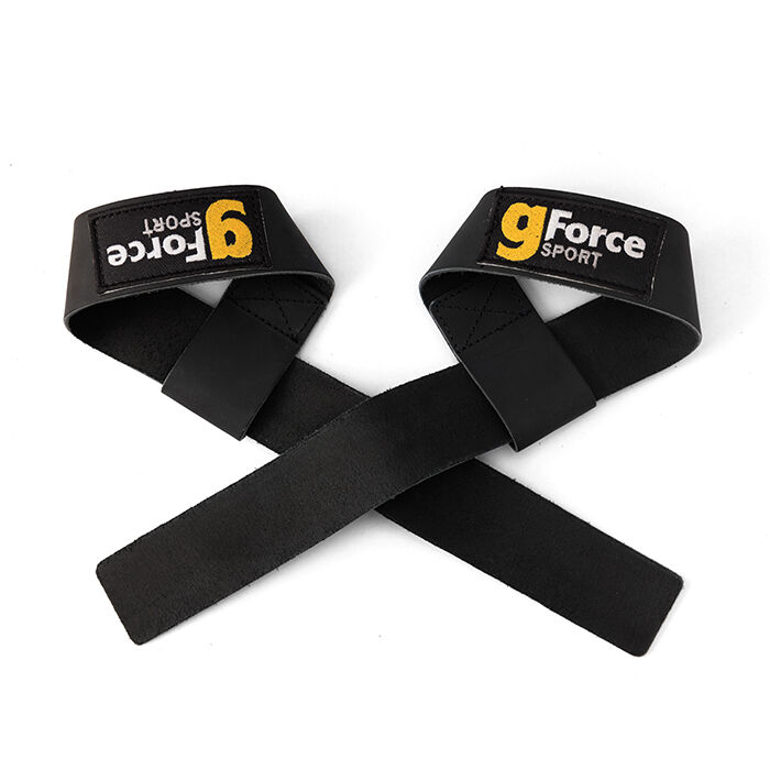 Lifting Straps L&auml;der Svart