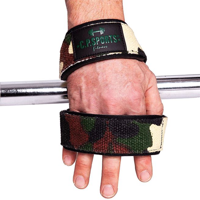 CP sports Figure 8 Straps - Lifting Loops, Green Camo, One Size