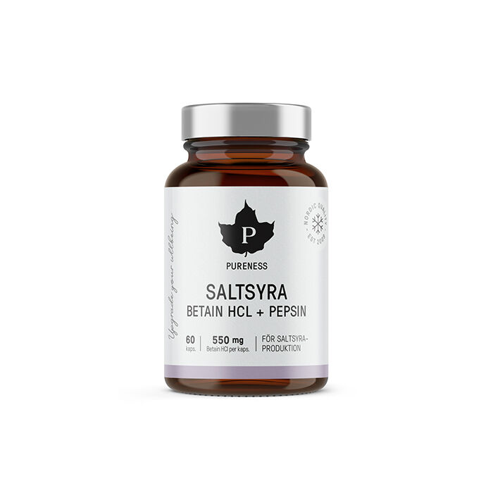 Saltsyra Betain HCL + Pepsin 60 kapslar