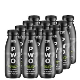 12 x PWO Drink 330 ml Sour Apple flavour  12 x PWO Drink 330 ml Sour Apple