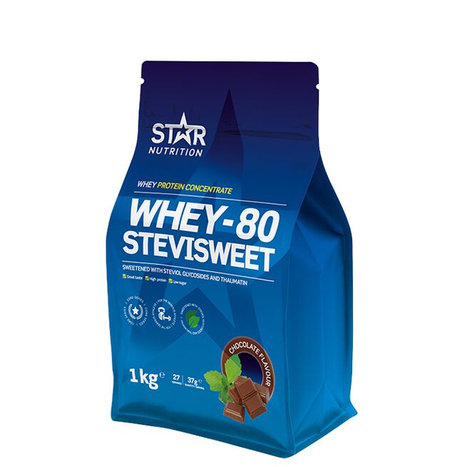 Whey-80 SteviSweet Vassleprotein 1 kg Chocolate