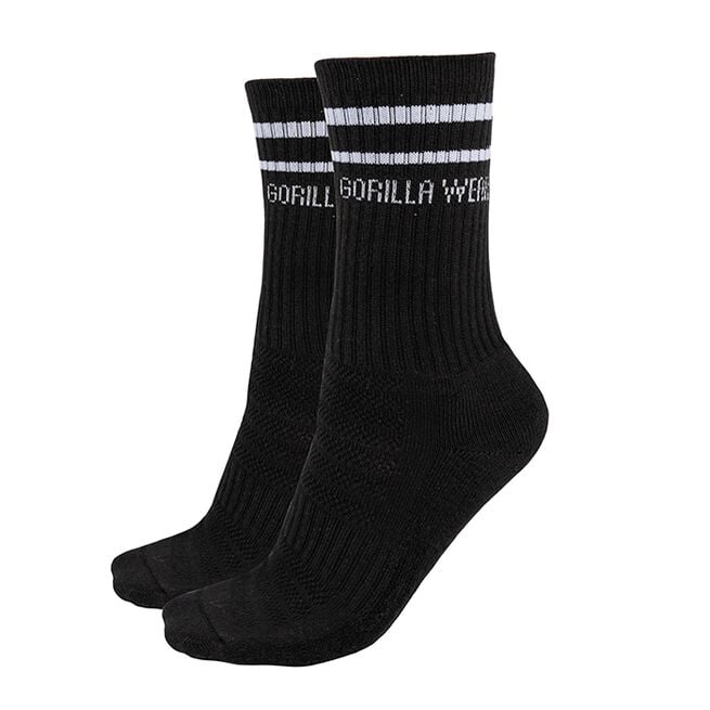 Gorilla Wear Crew Socks 2-Pack, Black