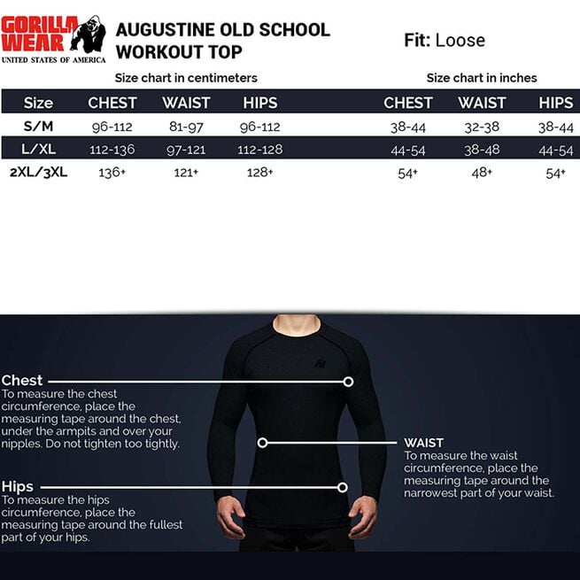 Augustine Old School Work Out Top, Black/Red