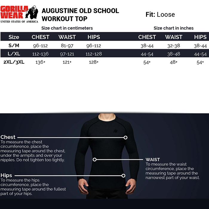 Augustine Old School Work Out Top, Black/Red, S/M