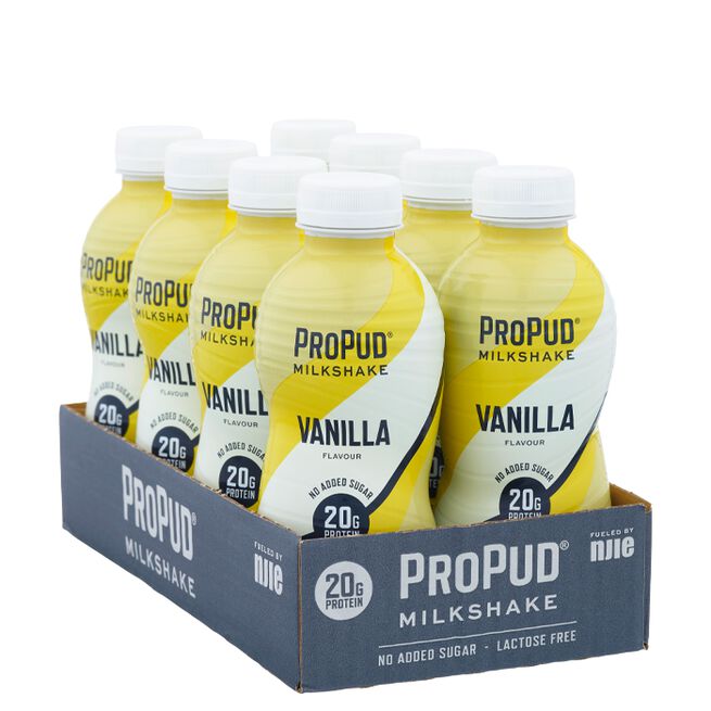8 x ProPud Protein Milkshake, 330 ml, Vanilla 