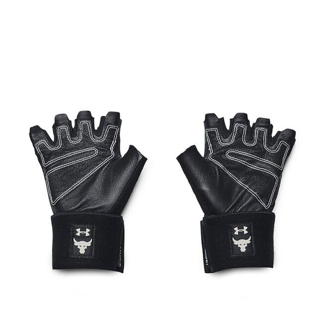 UA Project Rock Training Glove, Black/White
