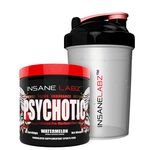 Psychotic Pre-Workout, 35  servings + Insane Labz Shaker 