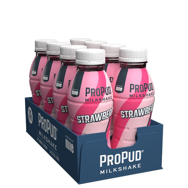 8 x ProPud Protein Milkshake, 330 ml, Strawberry 