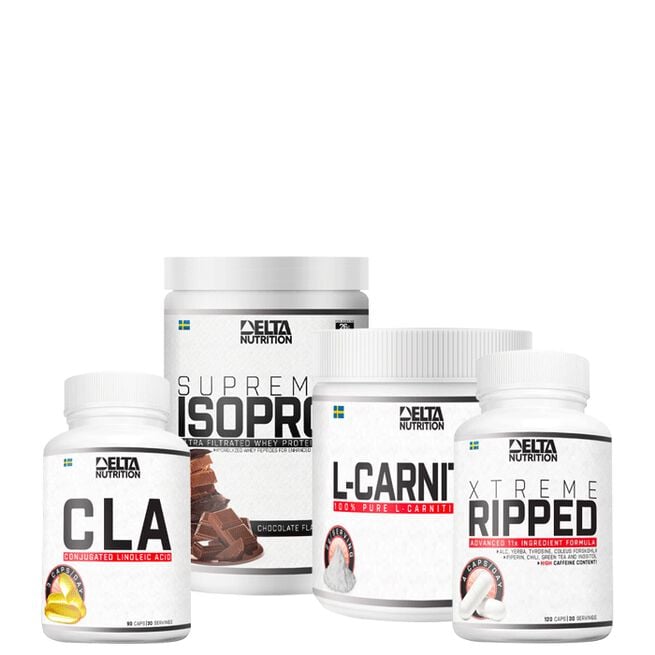 Delta Diet Stack Xtreme Ripped, Iso Pure, CLA, L-carnitine
