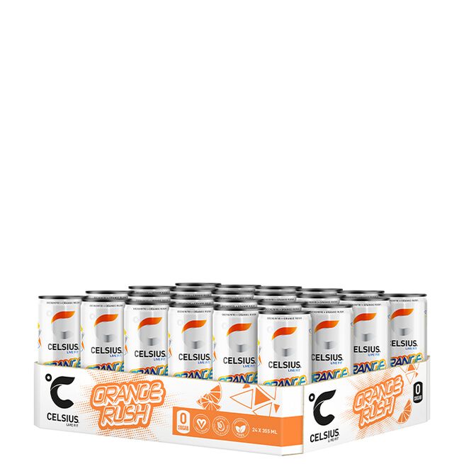 24 x Celsius Energidryck 355 ml Orange Rush