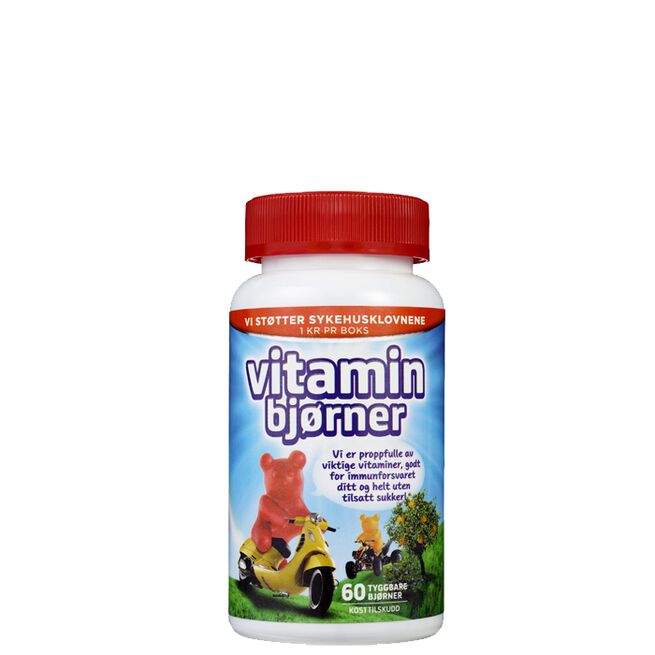 Vitaminbjörnar 60 tabletter Kort datum