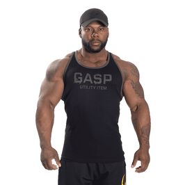 Ribbed T-back, Black, S  Ribbed T-back, Black