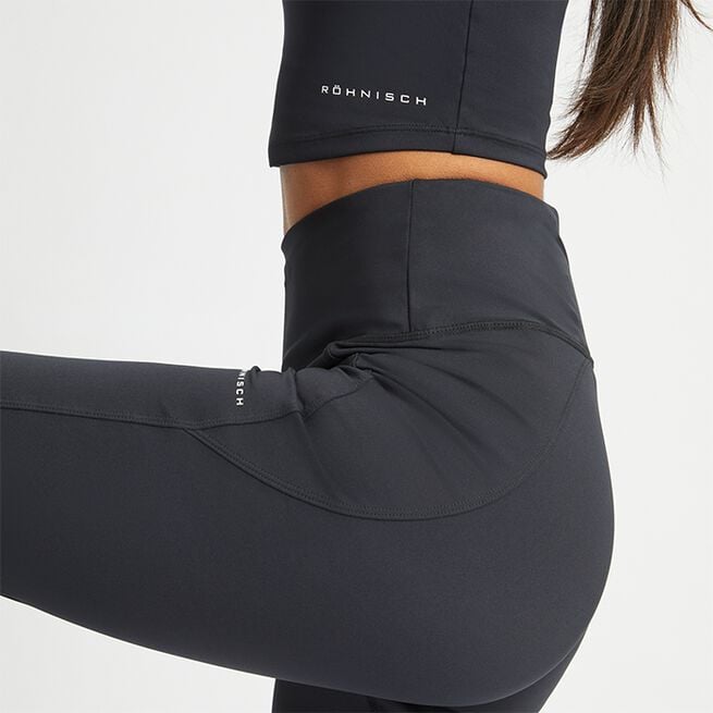 Flattering High Waist Pants Svarta