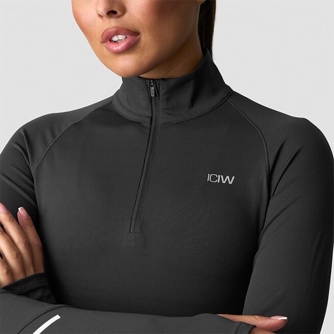 Everyday Långärmad 1/4 Zip Tröja Mörkgrå