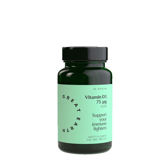 Vitamin D3 Vegan 75 ug 60 kapslar