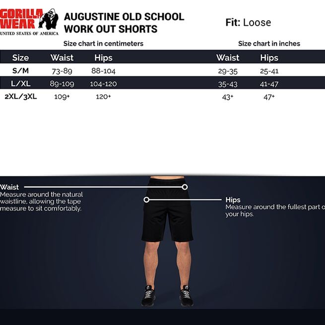 Augustine Old School Shorts, Black/Red