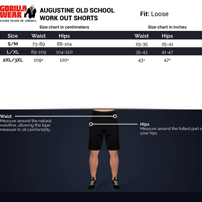 Augustine Old School Shorts, Black/Red, S/M