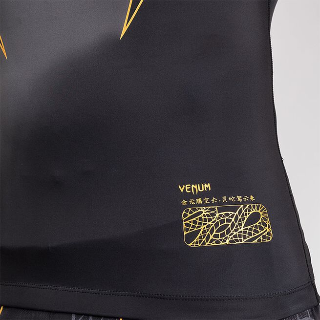 Serpenti Rashguard Kort Ärm Svart Silver Guld