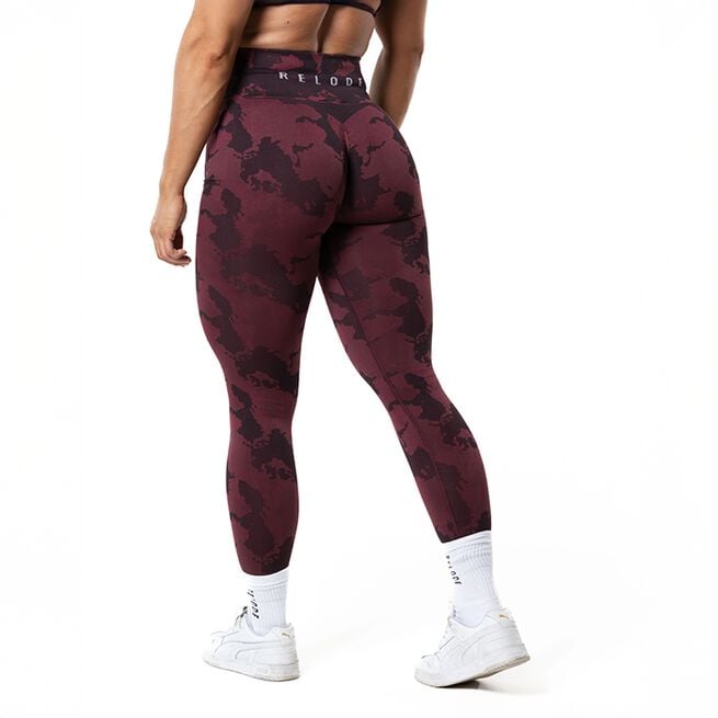 Prime Scrunch Camo Träningstights Röd