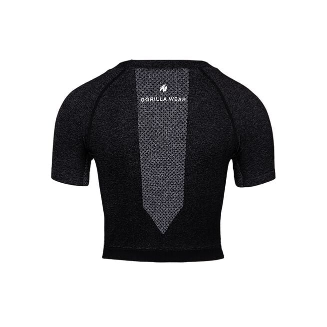 Selah Seamless Crop Top, Black