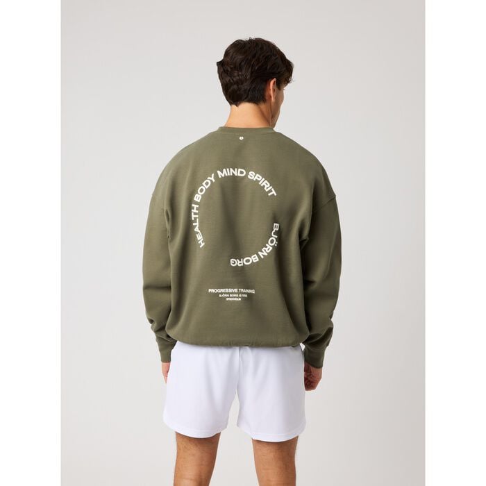 Borg Oversized Sweatshirt Gr&ouml;n