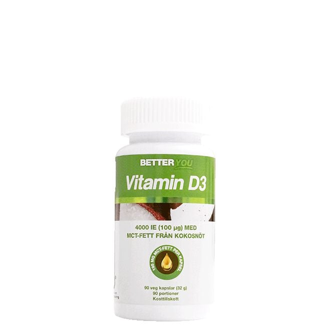 Vitamin D3 4000 IE + Kokosolja 90 kapslar