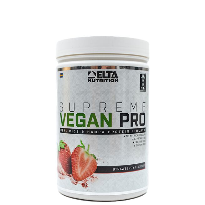 Supreme Vegan PRO Veganskt Proteinpulver 900 g Strawberry