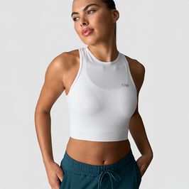 Define Seamless Cropped Tank Top, White, L  Define Seamless Cropped Linne Vit