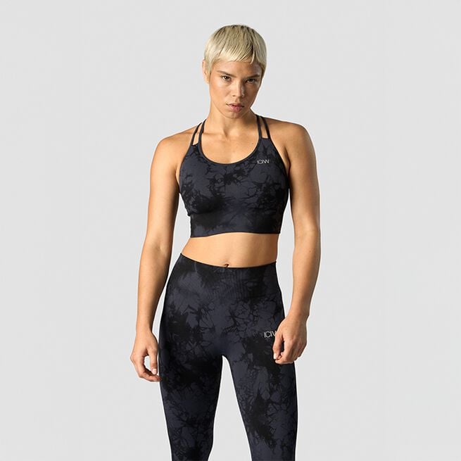Define Seamless Tie Dye Sport-bh Svart