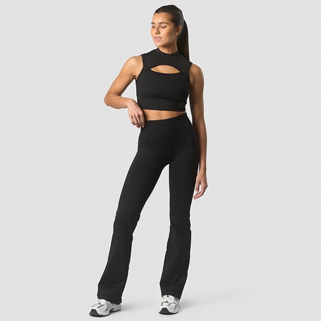 Shourai Cropped Tank Top, Black
