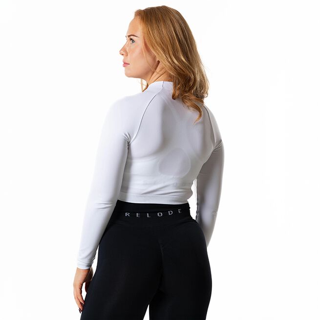 Prime Zip Långärmad Tröja Vit