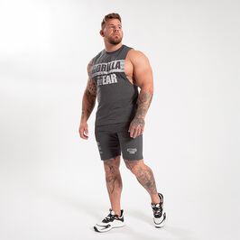 Lopez Drop Armhole Tank Top, Dark Grey Melange, S  Lopez Träningslinne Grå