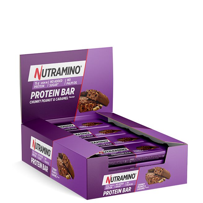 12 x Nutramino Proteinbar, 55 g, Chunky Peanut & Caramel