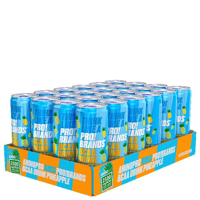 24 x Pro Brands BCAA Drink, 330 ml, Pineapple 