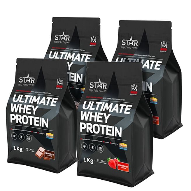 Mix&Match: 4 x Ultimate Whey Vassleprotein 1 kg