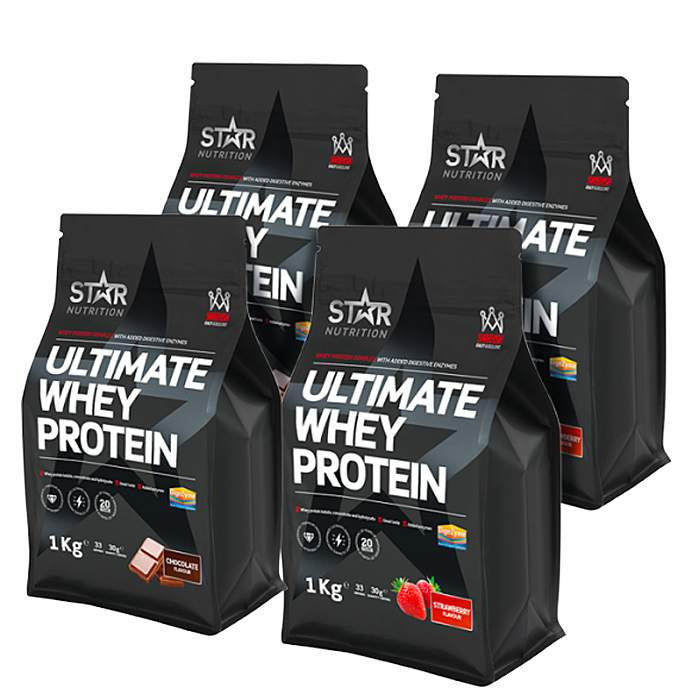 Mix&Match: 4 x Ultimate Whey Vassleprotein 1 kg