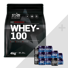 Whey-100 Vassleprotein 4 kg + Bonus Produkt!