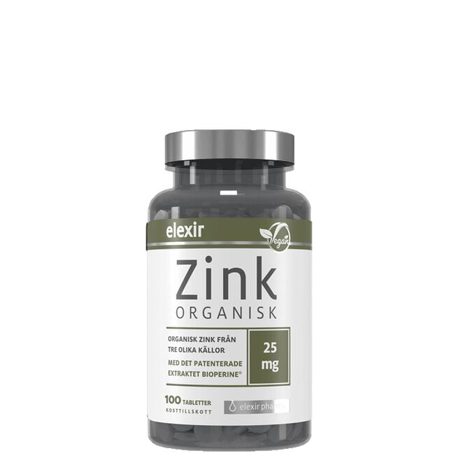 Organisk Zink 25 mg 100 tabletter