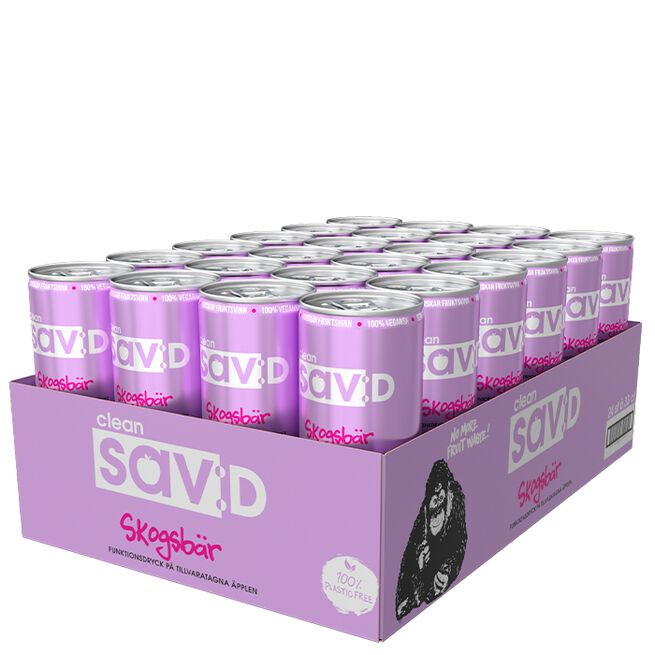 24 st Clean sav:D Flak 330 ml Skogsbär