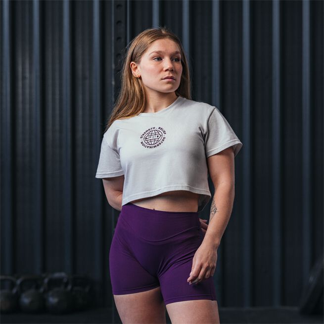 Aspire Croppad T-Shirt Dam Vit