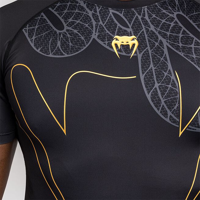 Serpenti Rashguard Kort Ärm Svart Silver Guld
