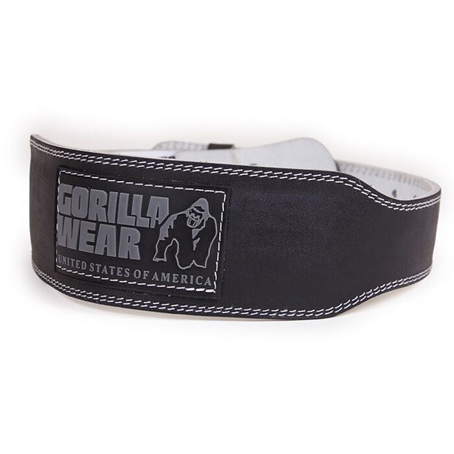 4 Inch Padded Leather Belt, black - L/XL 