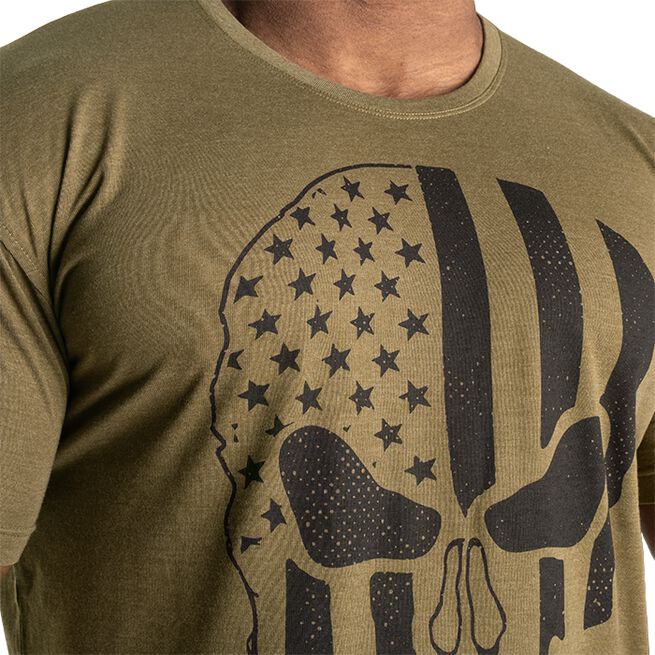 Skull Standard Tee, Army Green Melange