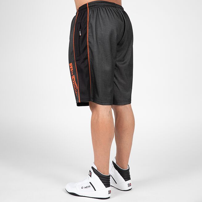 Wallace Mesh Shorts, Grey/Orange