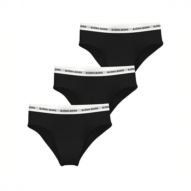 Logo Highwaist Brief 3p Svart