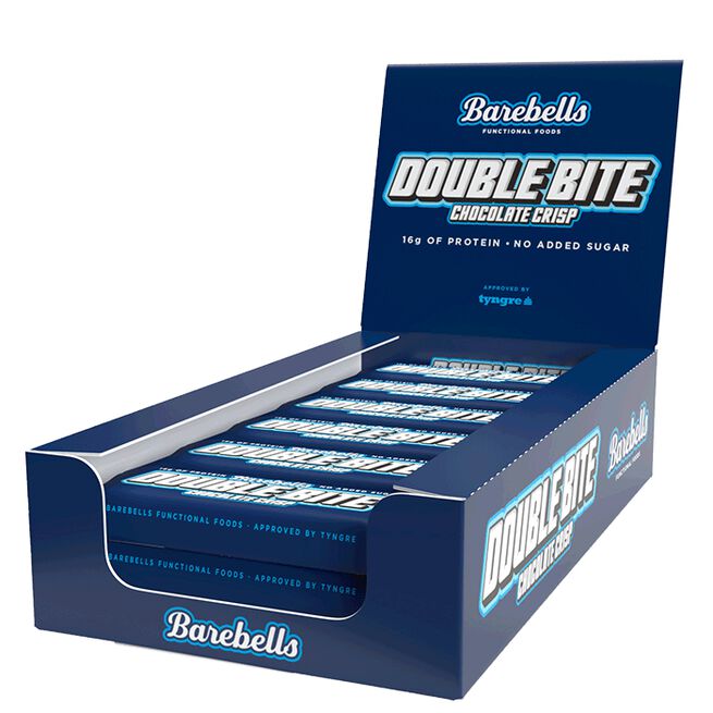 12 x Barebells Double bite Protein Bar, 55 g, Chocolate Crisp 