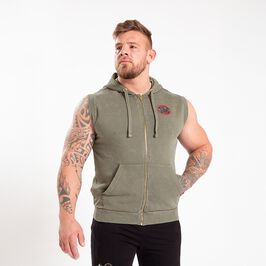 Silverdale Sleeveless Hoodie, Army Green, L  Silverdale Ärmlös Hoodie Grön