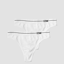 ICANIWILL Everyday Seamless Thong 2-pack, White Everyday Seamless Thong 2-pack, White