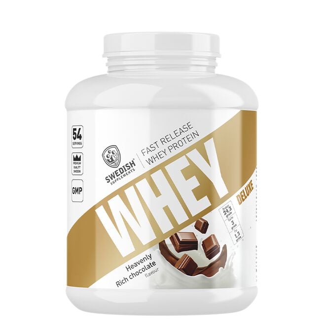 Whey Deluxe Vassleprotein 1800 g Rich Chocolate