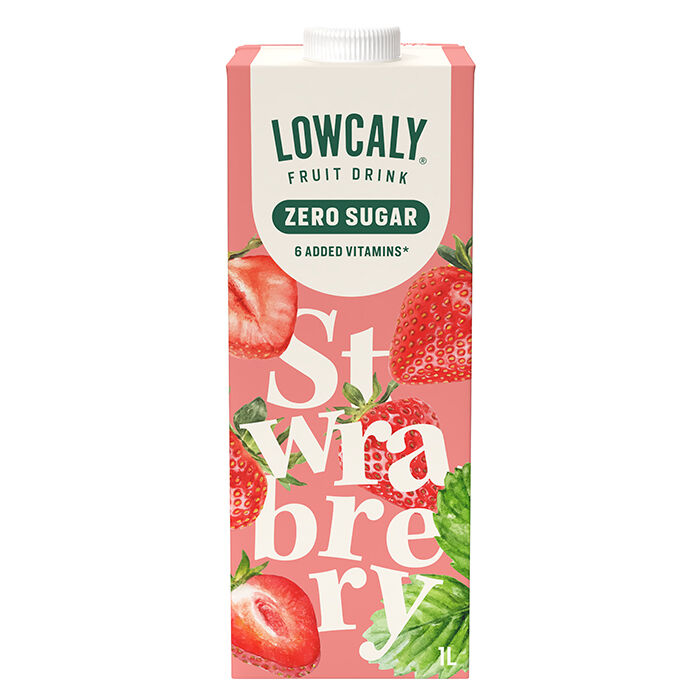 Lowcaly Fruktdryck 1000 ml Strawberry